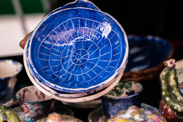 Indigo Blue Handmade Pottery Dish