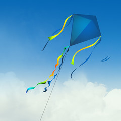 illustration of kite in the sky