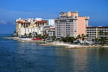 Photo sur Plexiglas Clearwater Beach, Floride Clearwater Beach, waterfront hotels at Clearwater Beach Florida US