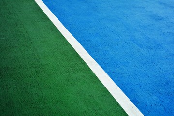 blue and green tennis court