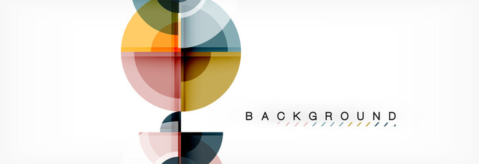 Obraz premium Abstract background bright circles geometric design