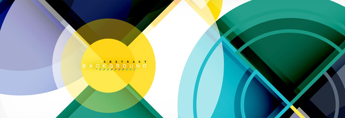 Obraz premium Abstract background bright circles geometric design