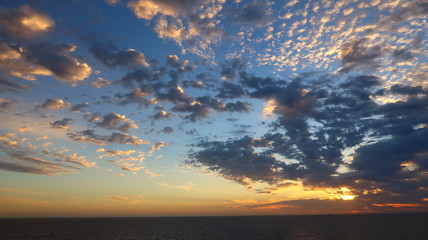 sunset over the sea