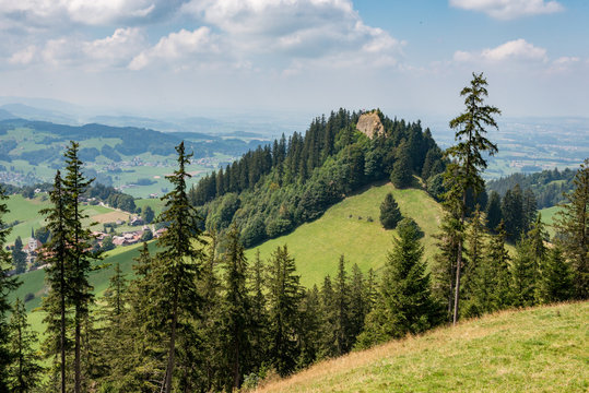 Aussicht vom Schwendelberg aufs Guggershorn