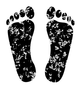 Incoming footprint grunge Vector eps 10