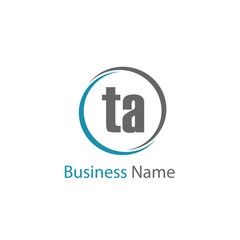 Initial Letter TA Logo Template Design