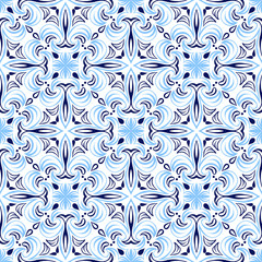 Italian tile pattern. Ethnic folk ornament.