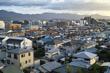 Fototapeta premium evening cityscape fukuoka,Japan