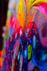 abstract oil canvas, background ,vibrant colors,close-up oil painting ,close up of painting with vibrant colors, fabric in vibrant colors, fine art, abstract background , colorful background