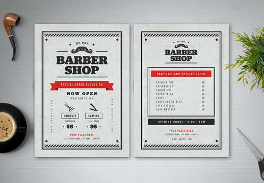 Barber Shop Flyer Layout