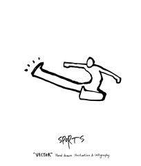 스포츠 포스터 / 손으로 그린 스포츠 그림