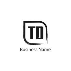 Initial Letter TD Logo Template Design