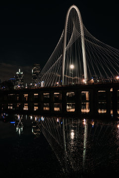 Dallas Bridge With Moon