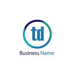 Initial Letter TD Logo Template Design