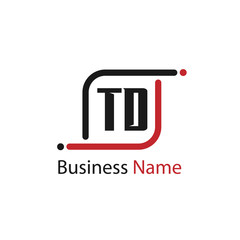 Initial Letter TD Logo Template Design