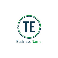 Initial Letter TE Logo Template Design