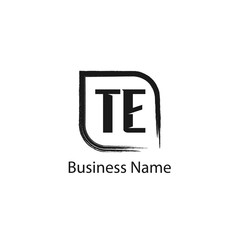 Initial Letter TE Logo Template Design