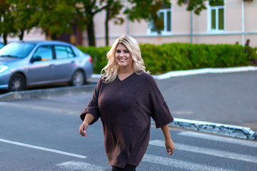 Fototapeta premium fat girl with a beautiful smile