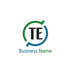 Initial Letter TE Logo Template Design