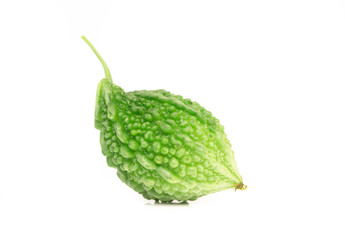 Naklejka premium Fresh Bitter melon, Bitter gourd on white background.