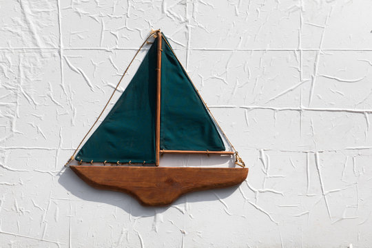ship model on white background