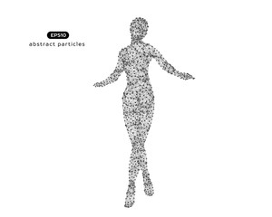 Abstract vector illustration of cyber woman.