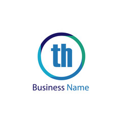 Initial Letter TH Logo Template Design