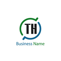 Initial Letter TH Logo Template Design