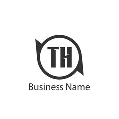 Initial Letter TH Logo Template Design