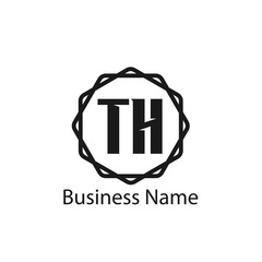 Initial Letter TH Logo Template Design