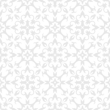 Seamless Gray Wallpaper Pattern. Vector Vintage Pattern