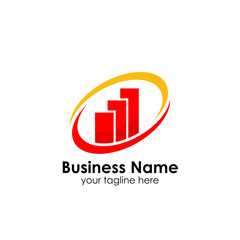 Finance logo template. accounting logo template.  charts icon