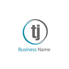 Initial Letter TJ Logo Template Design