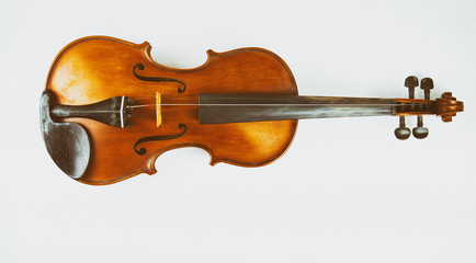 The abstract art design background of old violin put on background,prepare for repair