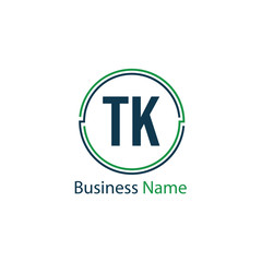 Initial Letter TK Logo Template Design
