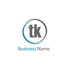 Initial Letter TK Logo Template Design
