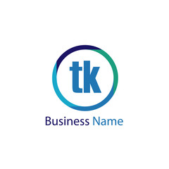 Initial Letter TK Logo Template Design