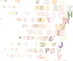 Background abstract alphabets letters. Generative, messy, design & abc.