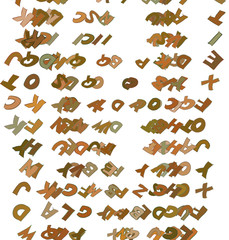 Conceptual background alphabets letters for design catalog or texture. Wallpaper, template, word & cover.