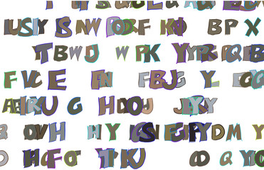 Conceptual background alphabets letters for design catalog or texture. Cover, details, wallpaper & backdrop.
