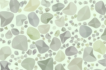 Abstract geometric background with rounded shapes. Color, paths, template & messy.