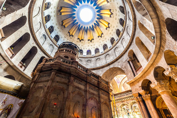 View of church of the Holy Sepulchre - obrazy, fototapety, plakaty