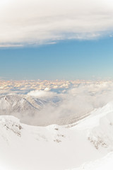 Fototapeta na wymiar View of the Caucasus mountains