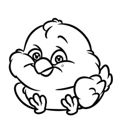 little bird cartoon illustration isolated image coloring page
