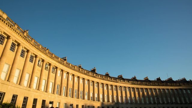 Sunrise at Bath's Royal Crescent, 4K Time Lapse