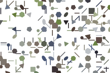 Abstract illustrations of line or shape, conceptual. Surface, color, template & style.