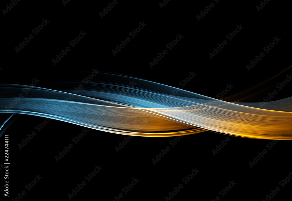 Aufkleber Vector Abstract shiny color wave design element