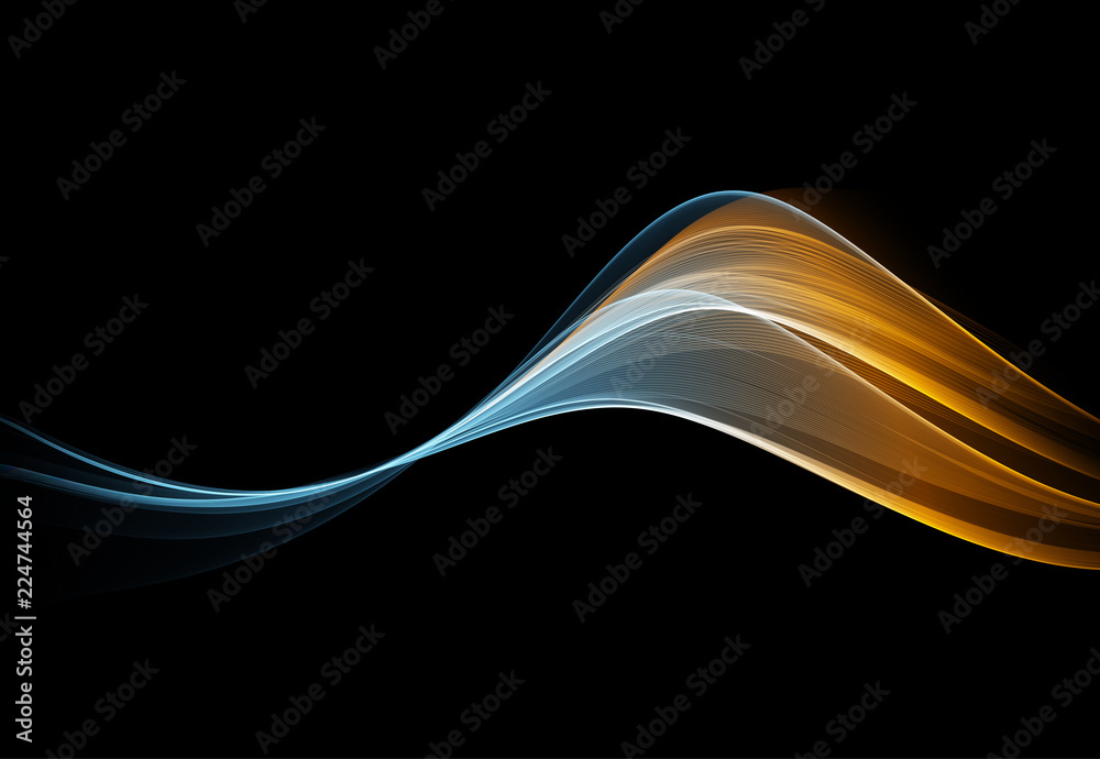 Poster Vector Abstract shiny color wave design element