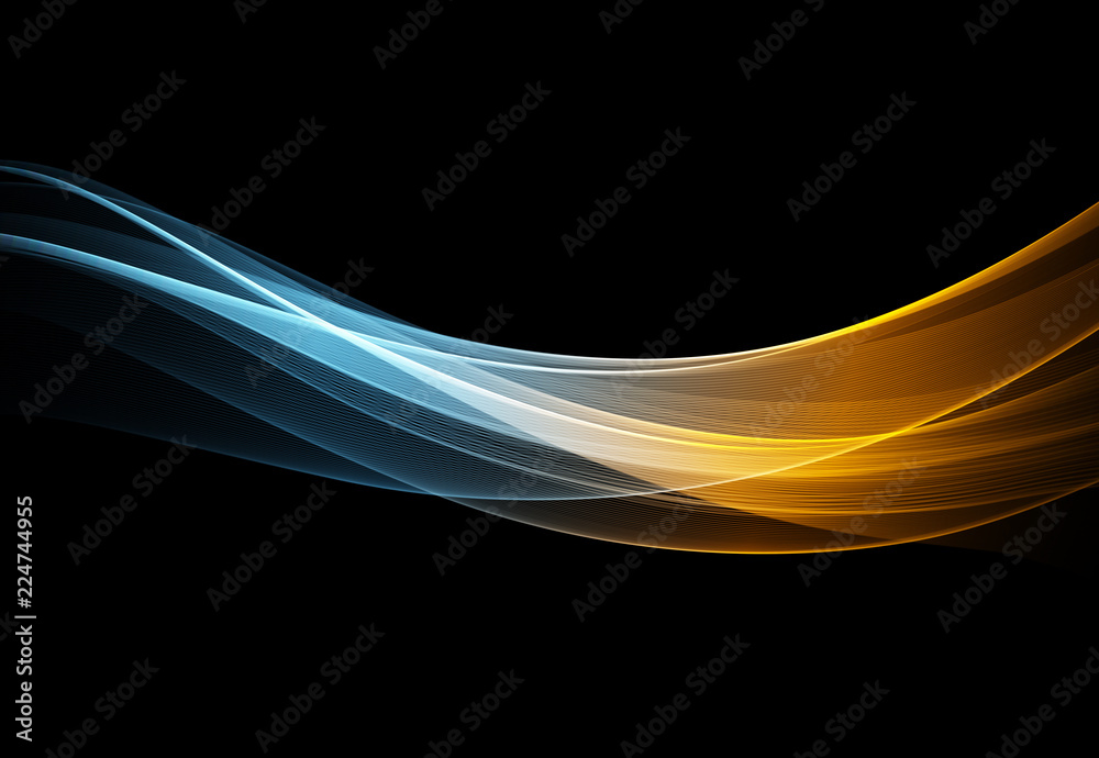 Poster Vector Abstract shiny color wave design element