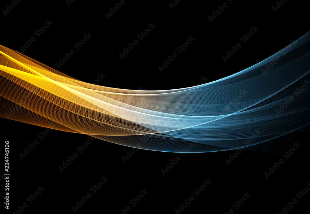 Poster Vector Abstract shiny color wave design element